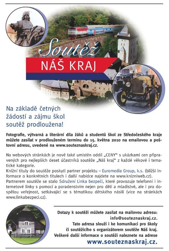 NÁŠ KRAJ - Umělecká soutěž pro žáky a studenty Středočeského kraje