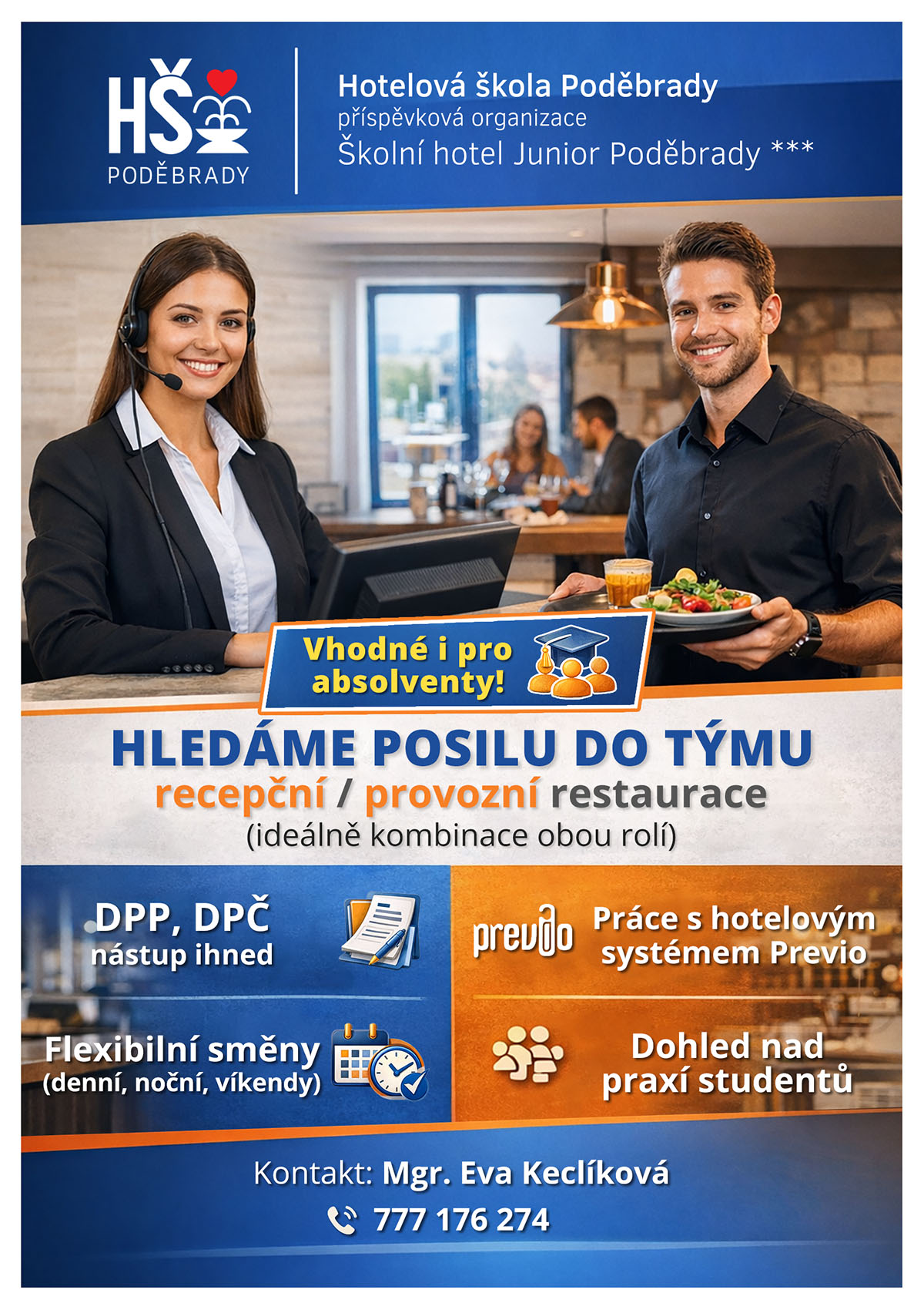 Hledáme pracovníky / pracovnice do naší školní kuchyně