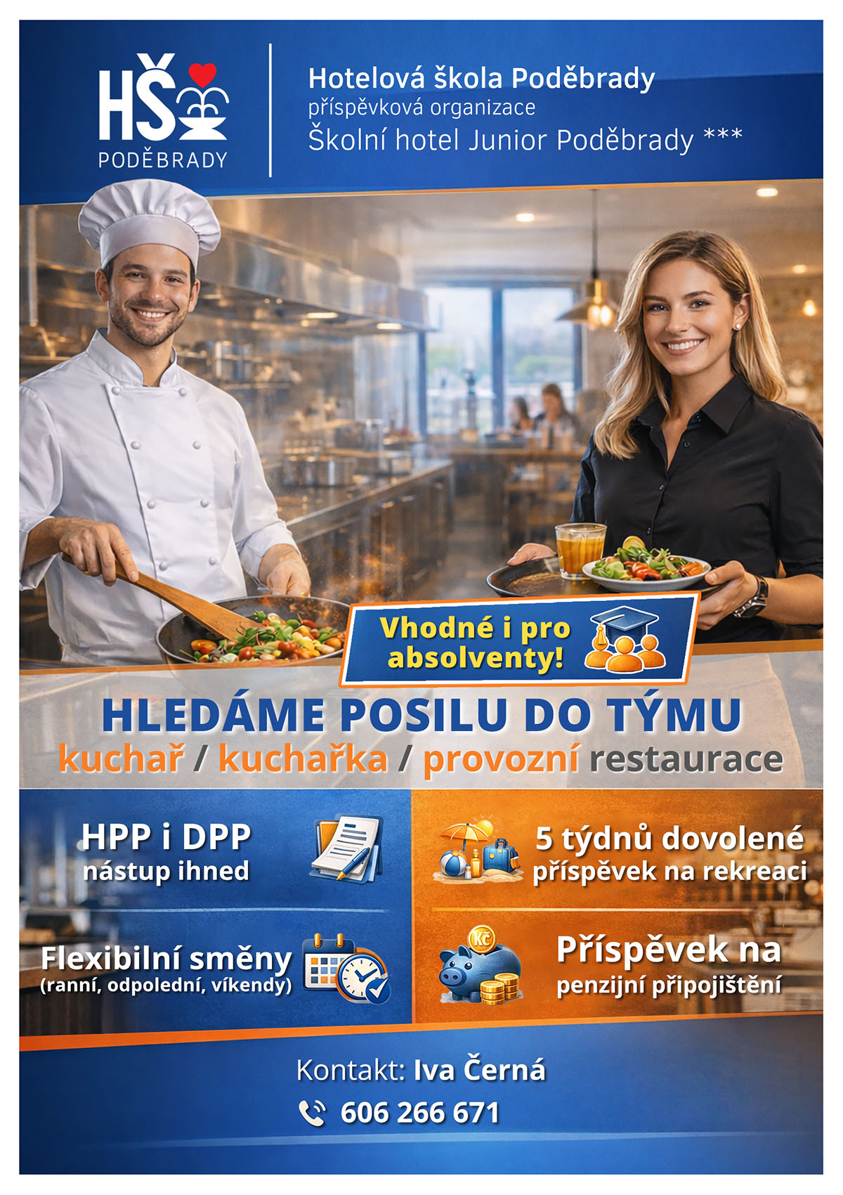 Hledáme pracovníky / pracovnice do naší školní kuchyně